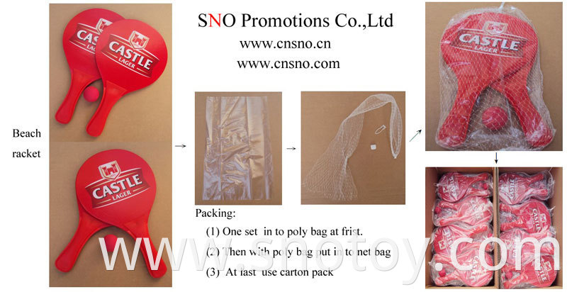New Cheap Custom Printing plastic Beach Racket For Promotion